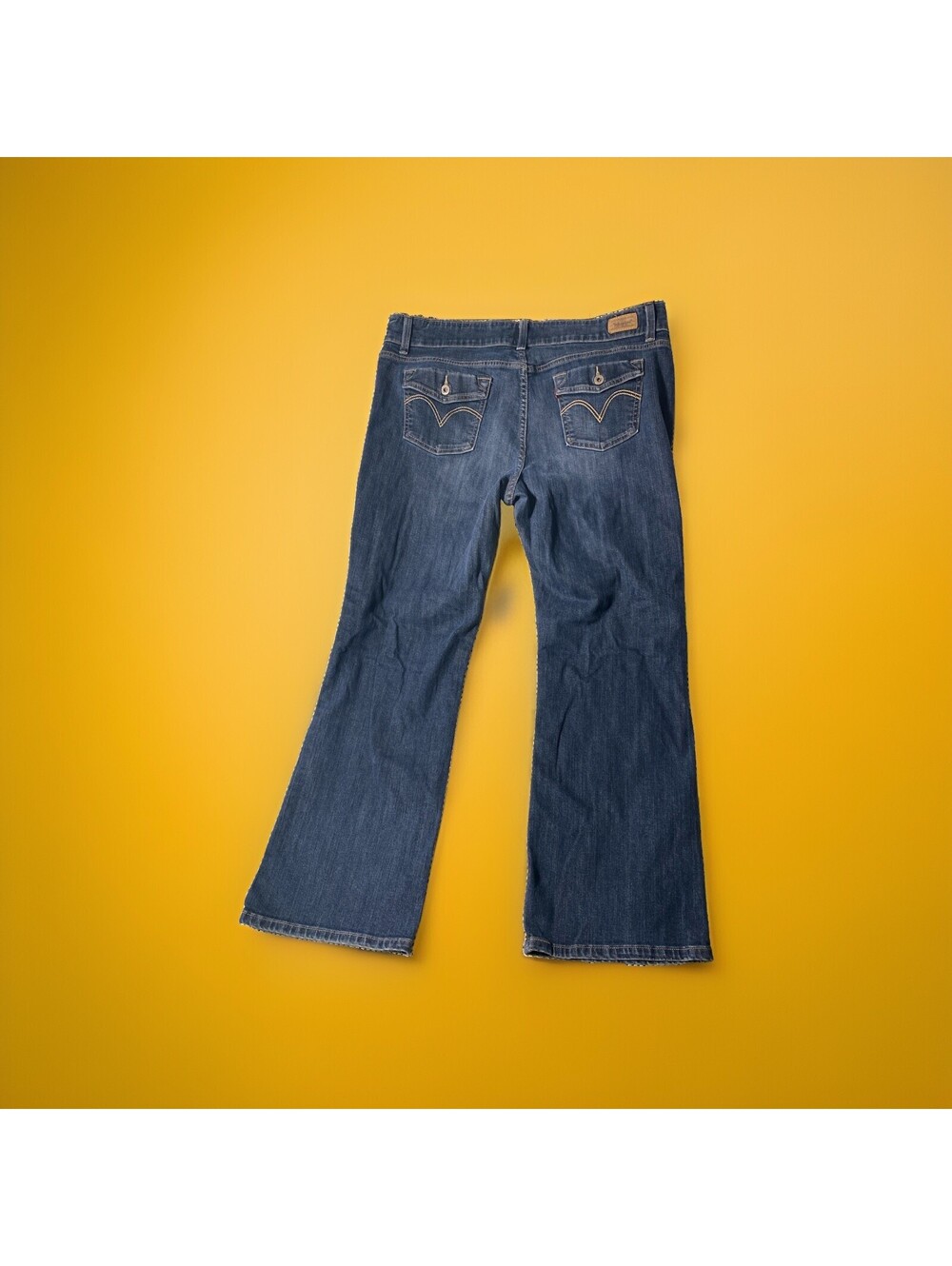 Levis Womens 590 Boot Cut Blue Jeans Stretch Pockets Denim Plus 18W Cowgirl 18W